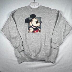 The Disney Catalog Vintage Mickey Mouse‎ Sweatshirt Adult 2XL Gray Crewneck